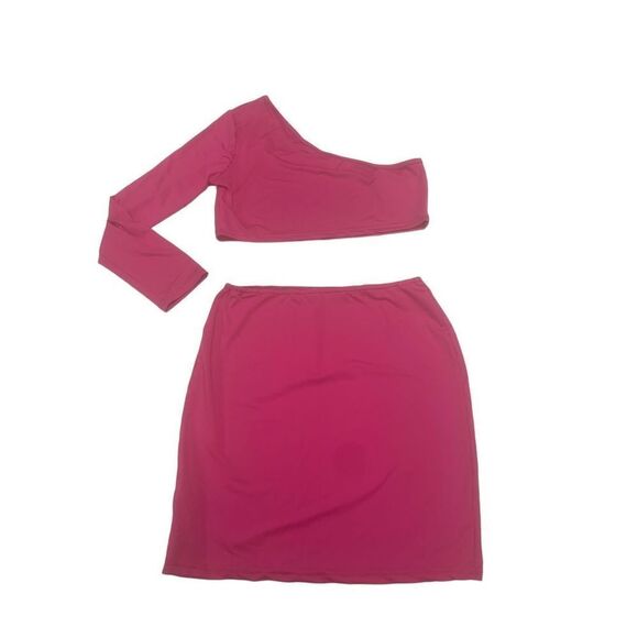 2 Piece Hot Pink Outfit Set - Picture 2 of 6